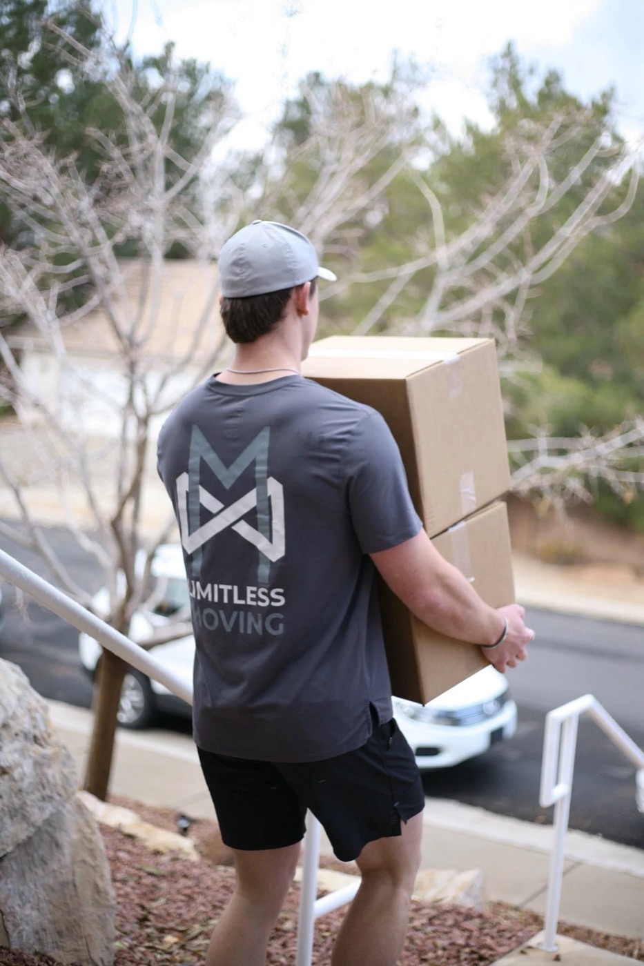 Carrying boxes out to the truck