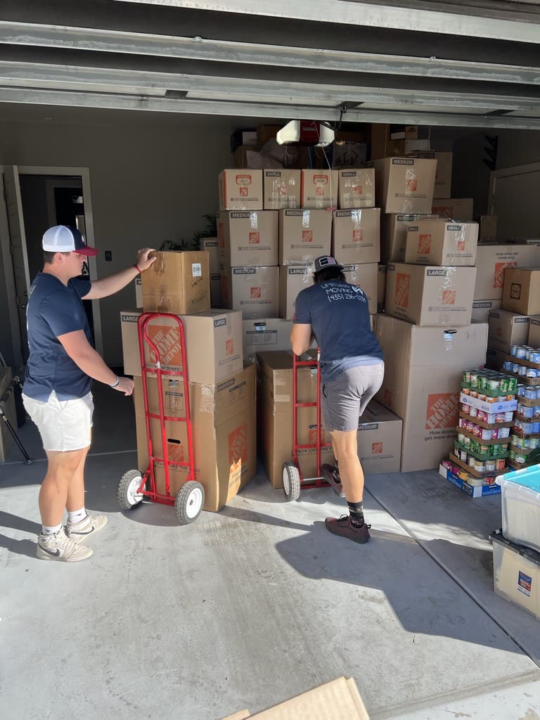 Clearing a garage full of boxes