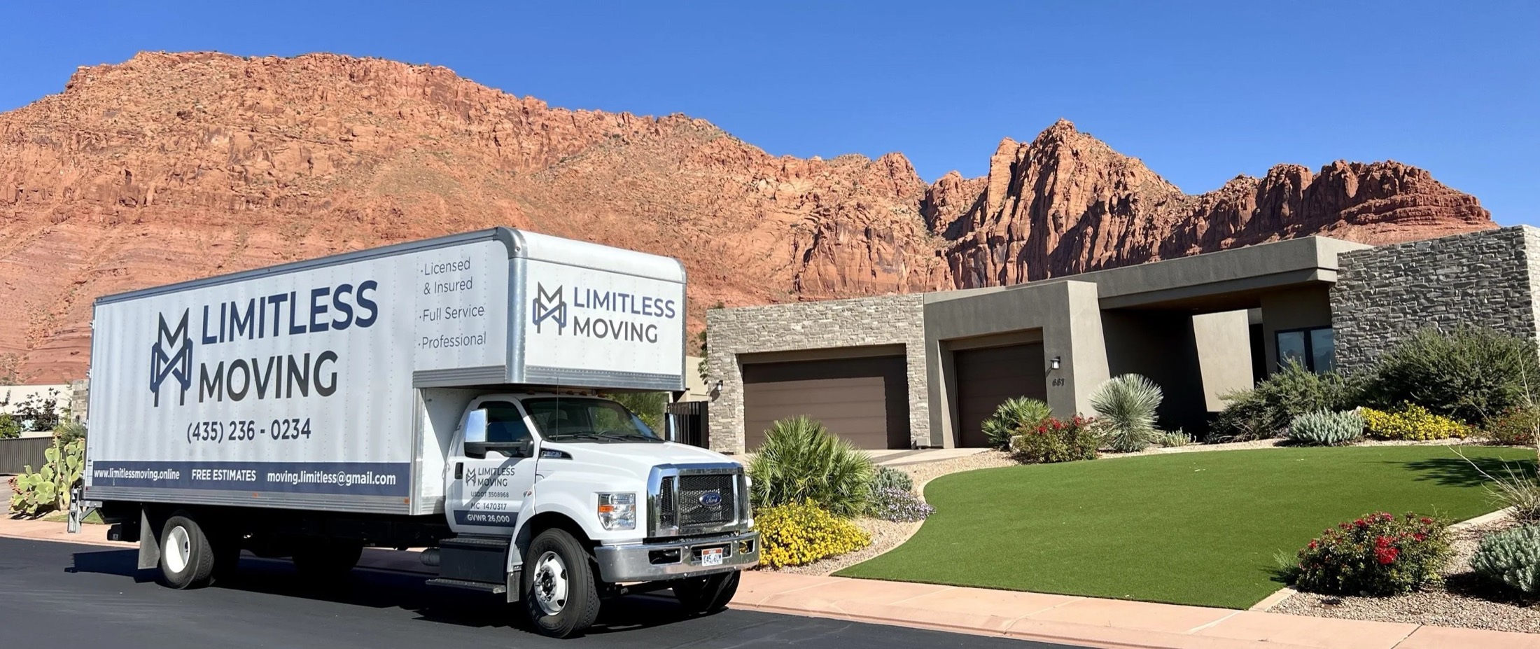Our truck in red-rock country