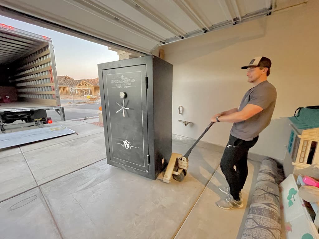Moving a gun safe out of a garage