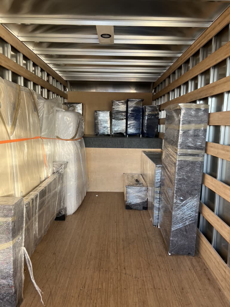 Furniture padded and loaded